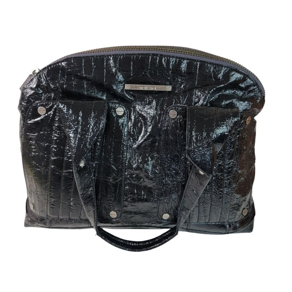 Matt & Nat | Oversized Vegan Black Shiney Bag